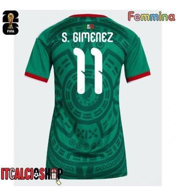 Messico Santiago Gimenez #11 Prima Maglia Femmina Mondiali 2026 Manica Corta